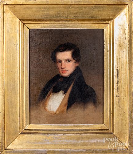 Oil on canvas portrait of a gentleman, ca. 1835