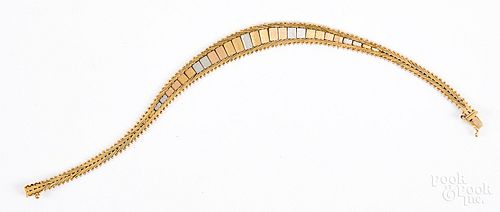 18K gold three-tone bracelet