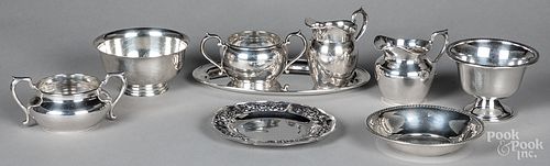 Group of small sterling silver serving pieces