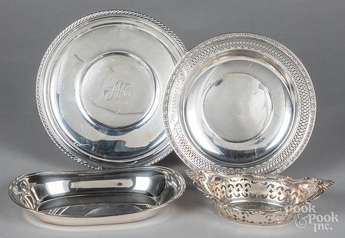 Four sterling silver serving pieces