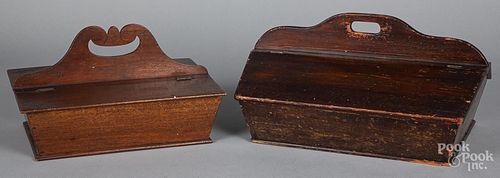 Two utensil boxes, 19th c.