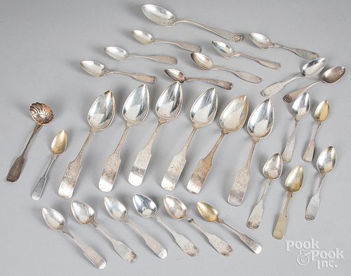 Coin and sterling silver spoons