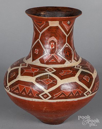 South American Shipibo pottery vessel