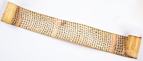 Egyptian parchment longevity scroll.