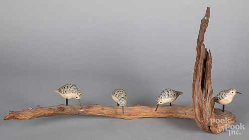 Bob Booth carved and painted bird group