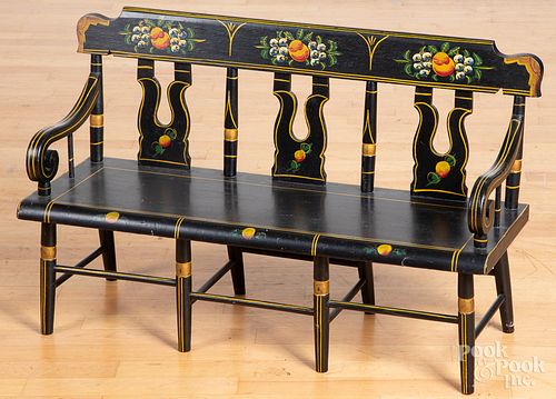 Pennsylvania painted child's settee, early 20th c