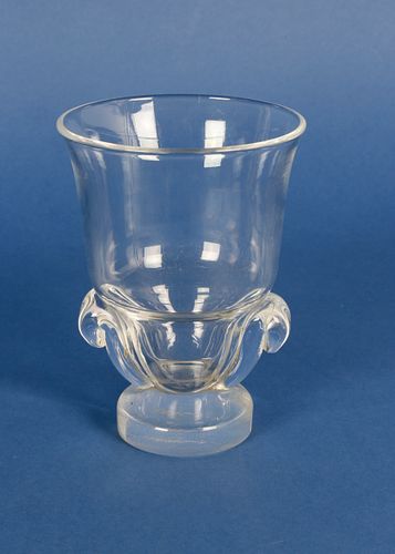 Signed Steuben Clear Crystal Diminutive Classical Form Vase