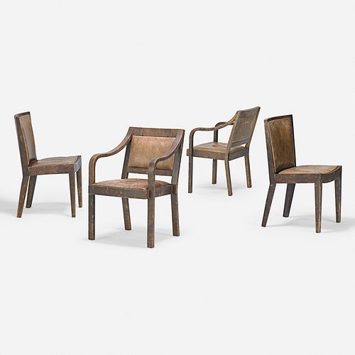 Karl Springer, dining chairs, set of four