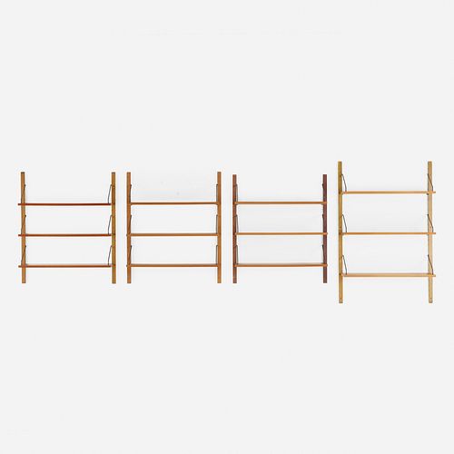 Poul Cadovius, Royal System modular wall shelves, collection of four