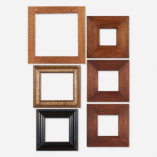Arts & Crafts Style, frames, collection of six