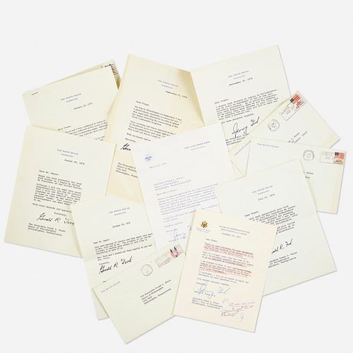 Gerald Ford, signed letters, collection of eight