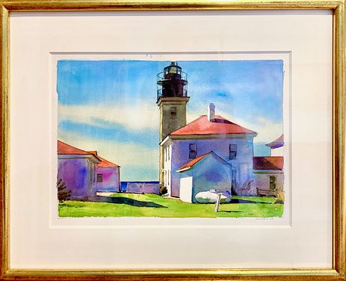 David Dewey, Beavertail Lighthouse, 2007, Watercolor