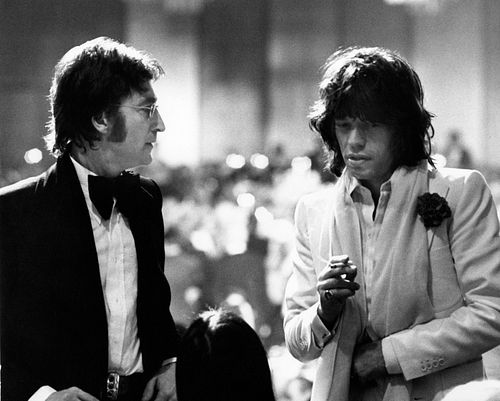 Ron Galella, March 13, 1974: John Lennon, May Pang and Mick Jagger, Silver Gelatin Print