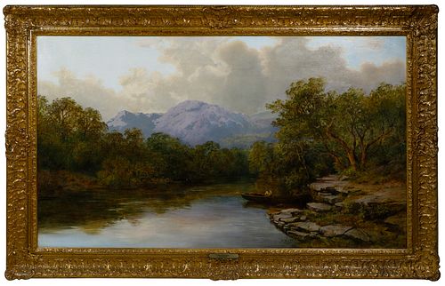 Nathaniel Everett Green (English, 1823-1899) 'In Killorney' Oil on Canvas