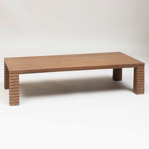 Jean-Michel Frank Style Cerused Oak 'Aragon' Low Table