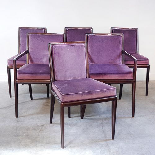 Set of Six Robsjohn-Gibbings for Widdicomb Walnut Dining Chairs