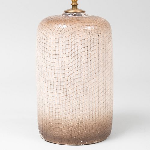 Jean Besnard Glazed and Impressed Table Lamp