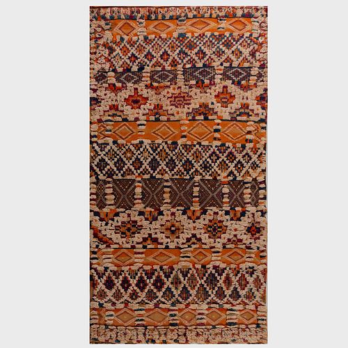 Orange and Red Woven Rug