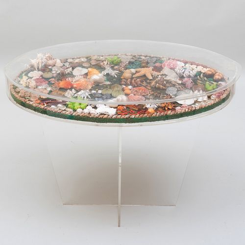 Lucite Seashell Table