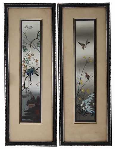 (2) Chinese Watercolor Paintings, Signed