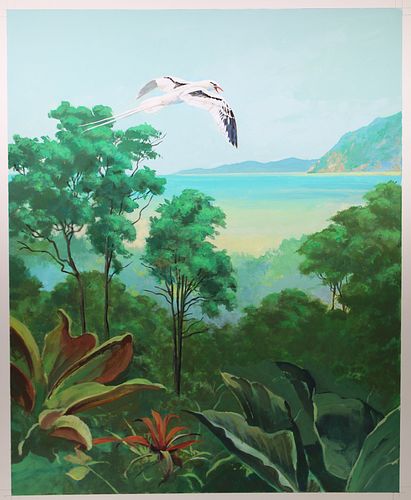 John Swatsley (B. 1937) White-tailed Tropical Bird
