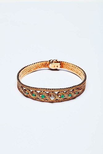 BRACELET FROM THE 1960S WITH EMERALDS