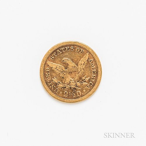 1861-S $2.50 Liberty Head Gold Coin