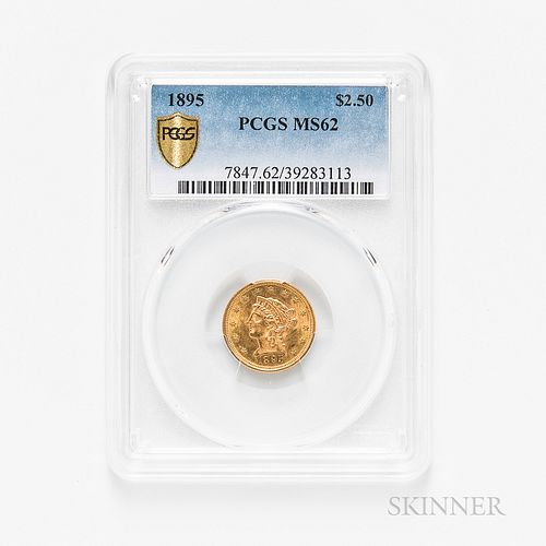 1895 $2.50 Liberty Head Gold Coin, PCGS MS62.