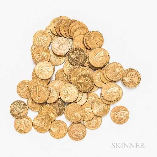 Seventy-eight $2.50 Liberty and Indian Head Gold Coins.
