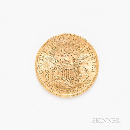 1899 $20 Liberty Head Double Eagle Gold Coin.