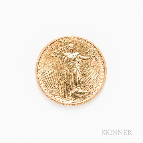 1915 $20 St. Gaudens Double Eagle Gold Coin