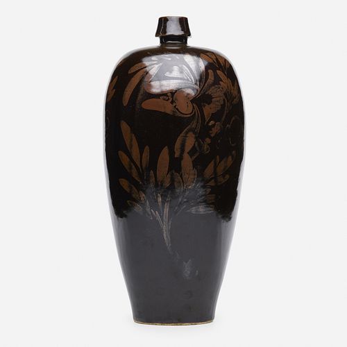 Chinese, black-ground Cizhou vase