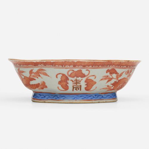 Chinese, Iron-Red 'Three Abundances' bowl