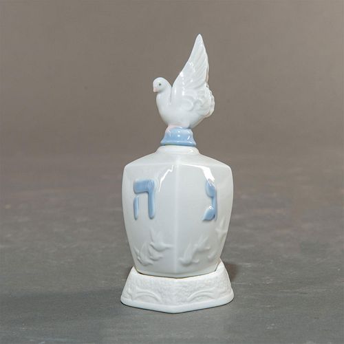 Lladro Porcelain Dreidel With Dove 01006678