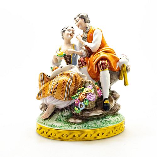 German Porcelain Figure Group, Courting Couple