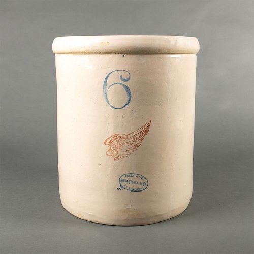 Red Wing Stoneware 6 Gallon Wing Crock