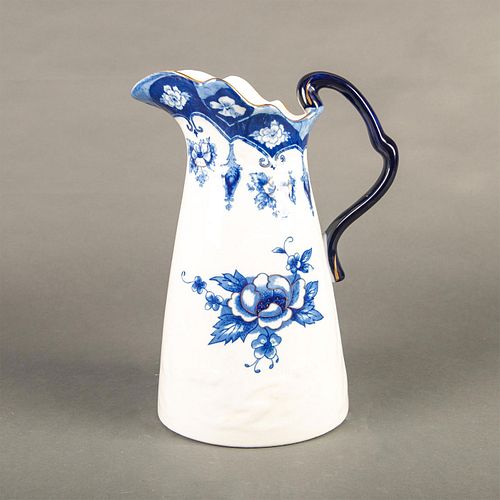 Porcelain Flow Blue Floral Water Pitcher