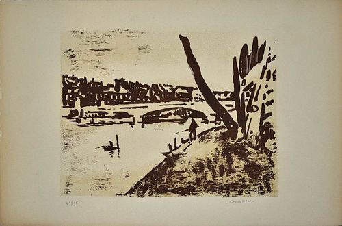 Jean Chapin<br><br>Nature, XX Century <br>Original lithograph on paper, 32,5 x 50,5 cm<br>Nature is an original artwork realzed by Jean Chapin in the 