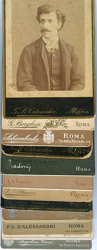 <br><br>Lot of 14 medium format portraits realized by Roman photographers<br><br>Lot of 14 medium format portraits realized by Roman photographers. Di