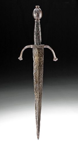 Rare 17th Ca.European Iron Left Hand Parrying Dagger