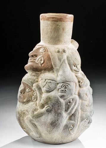 Moche Pottery Vessel - Ai Apec, Figures & Beasts w/ TL