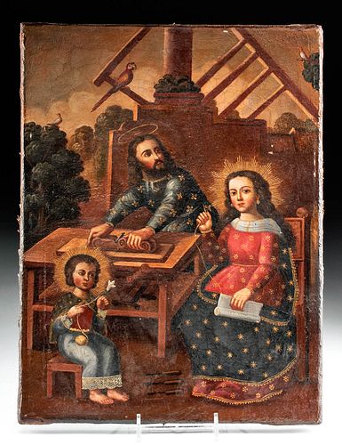 19th C. Latin American Painting - Sagrada Familia