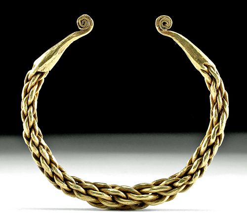 Gorgeous 9th C. Viking Twisted Gold Bracelet 