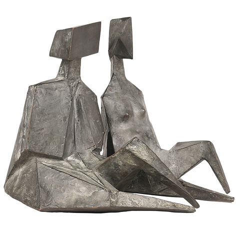 Lynn Chadwick Bronzes 'Pair of Sitting Figures II'
