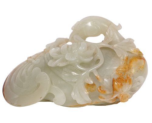 Exceptional Chinese Jade Carving of a Phoenix