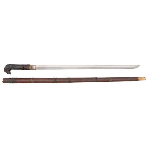 Japanese Samurai Sword Mounted as a Sword Cane