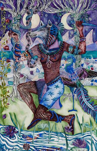 Donna Essig
(American, 20th/21st century)
Wolf Girl-She Can Take Care of Herself, 1984 and Dance of the Witches, 1988 (a pair of works)