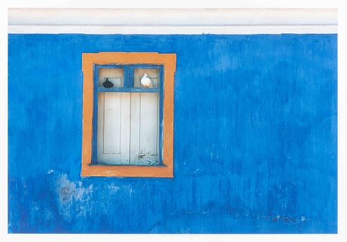 Jay Maisel
(American, b. 1931)
Blue Wall and Doves, Portugal, 1972 (printed later)
