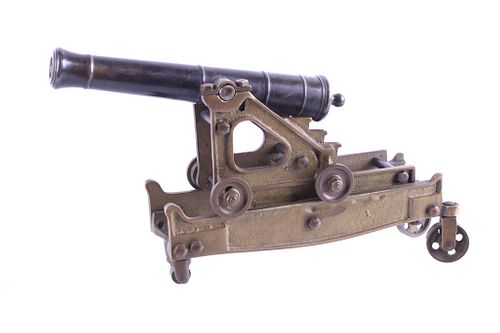 Spanish Made Iron and Brass Rifled Cannon