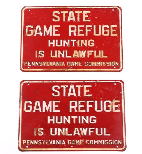 Pennsylvania Game Refuge No Hunting Signs